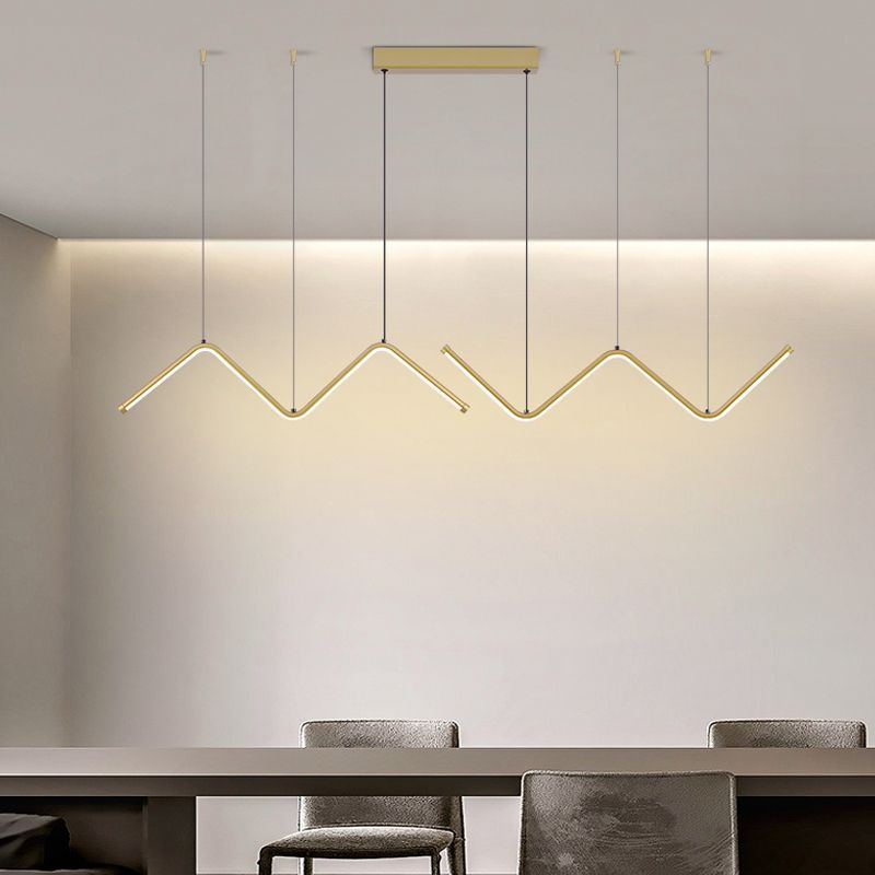 2 Light Linear Island Lights Contemporary Metal Island Lighting Ideas