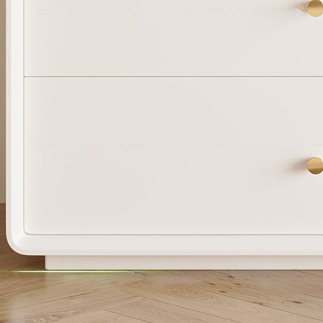 Modern Standard Storage Cabinet White Wood Side Cabinet with Drawers