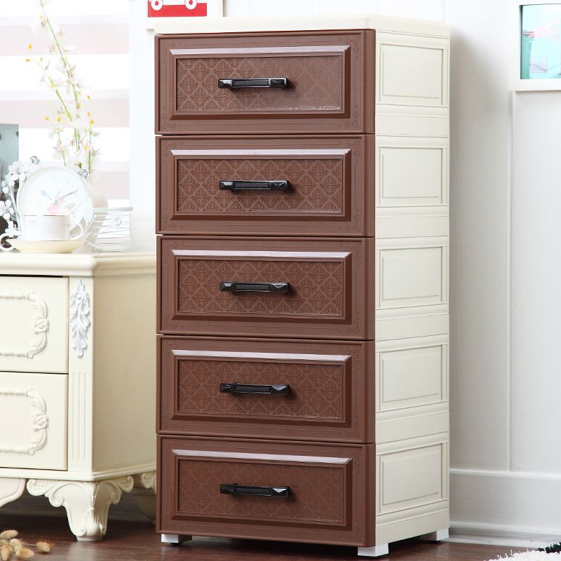 Vertical Plastic Lingerie Chest Modern Style Storage Chest with 5 Drawers