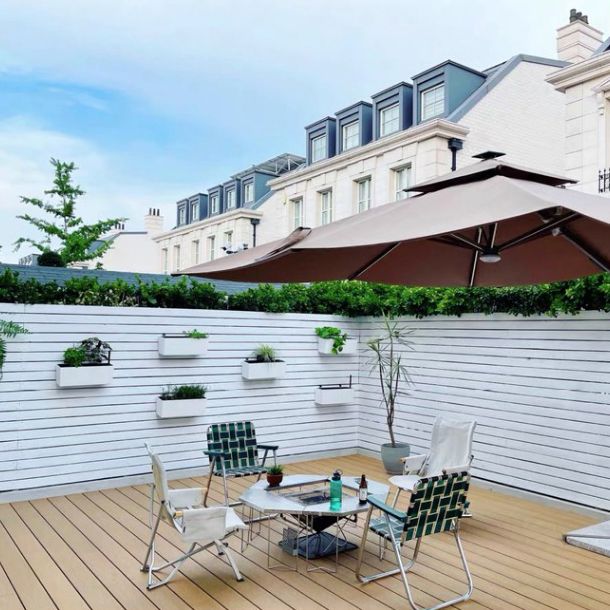 Embossed Patio Flooring Tiles Nailed Deck Tile Kit Outdoor Patio