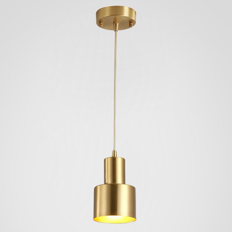 Shade Metal Hanging Pendant Light Minimalist Style Down Lighting Pendant for Bedroom