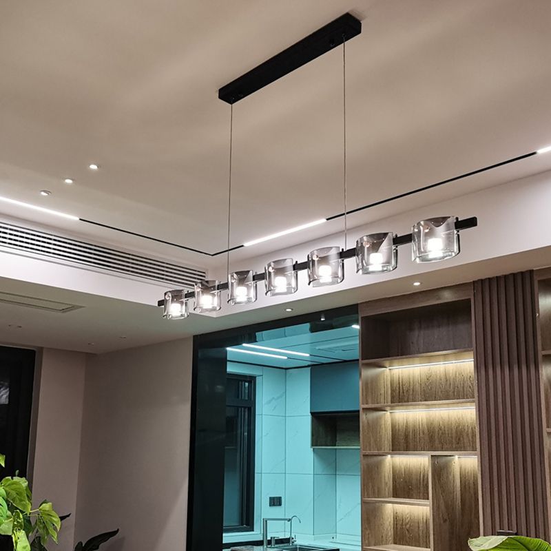 Nordic LED Island Lighting Fixture Simple Glass Pendant Light for Dining Room