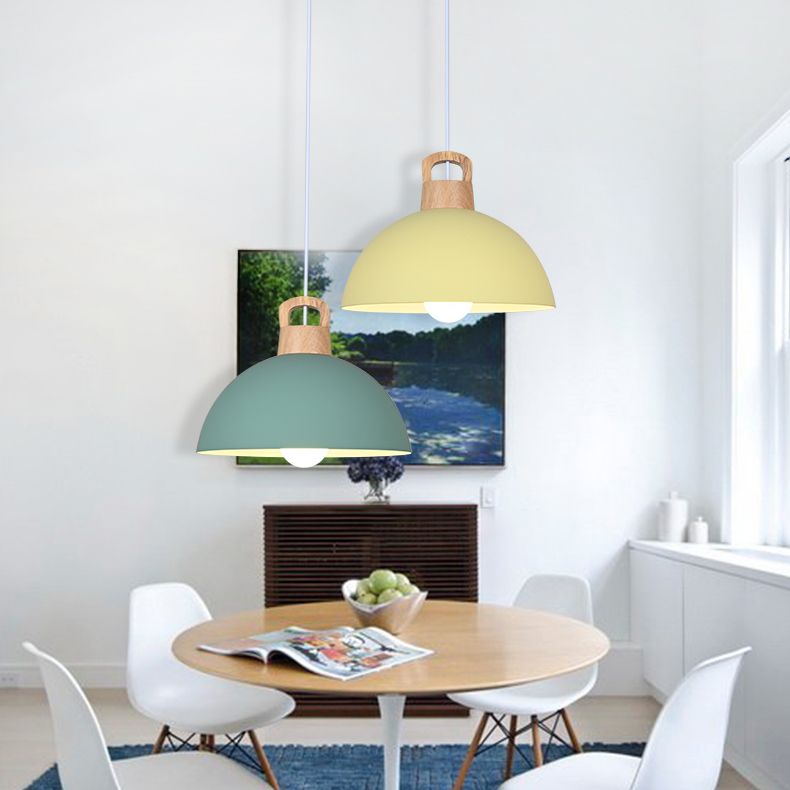Bowl Shape Hanging Lighting Modern Style Metal 1 suspension légère pour salle à manger
