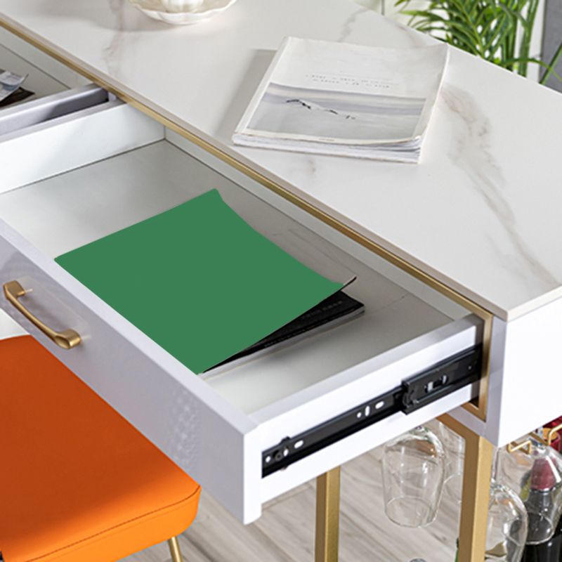 Glam Stone Rectangle Counter Table 1/3 Pieces Bar Table Set for Living Room