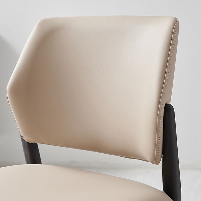 Home Kitchen Dining Side Chair Solid Wood Leg Open Back Chair