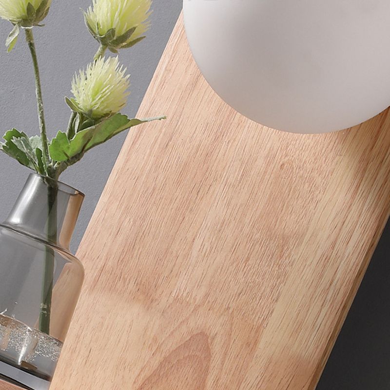 Ball Wall Sconce Lighting Modern Wood 1 Light Wall Mounted Light (Ornament not included)