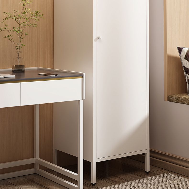 Contemporary Style Wardrobe 1-Door Metal Wardrobe Closet for Bedroom