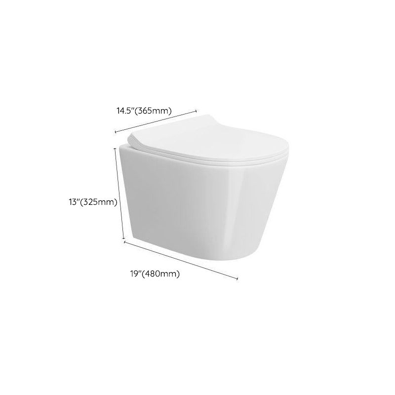 Modern Wall Mount Toilet Bowl One-Piece Urine Toilet for Washroom