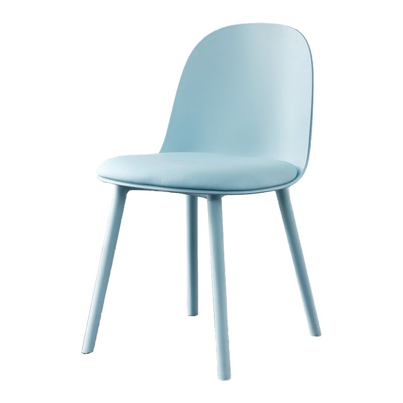 Modern Style Side Chair Plastic Upholstered Dining Side Chair for Indoor