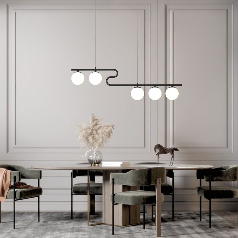 Sala da pranzo globale Isola Luce Light Glass Luce a soffitto in stile moderno