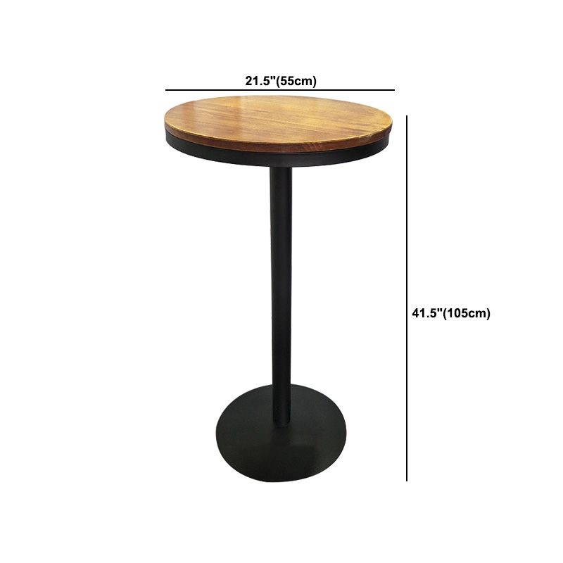 Industrial Style Solid Wood Bar Table Set 1/2/3/4 Pieces Counter Table with High Stools