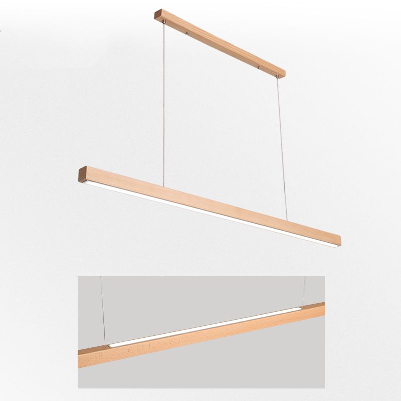 Modern Pendant Lighting for Kitchen Island Linear Island Lighting in Wood