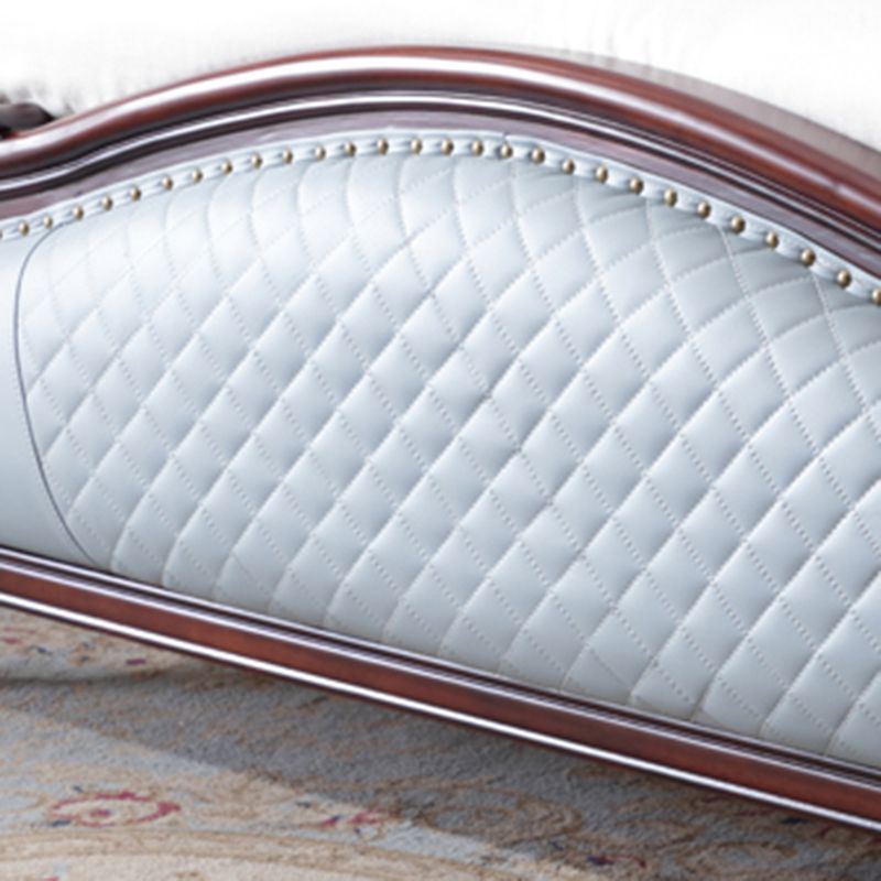 Victorian Tufted Upholstered Bed Frame Solid Wood Mattress Included King Bed in Brown