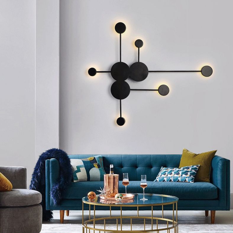 Kreisförmige Wandmontaglampe moderne Einfachheit Acrylwandhalterung für Wohnzimmer