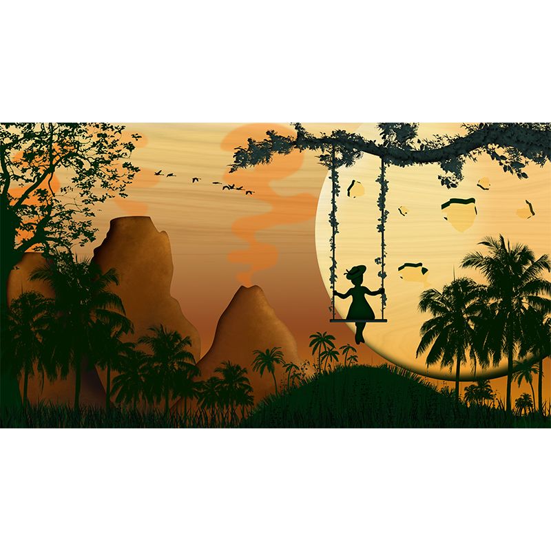 Stain Resistant Dreamland Mural Wallpaper Illustration Indoor Wall Mural