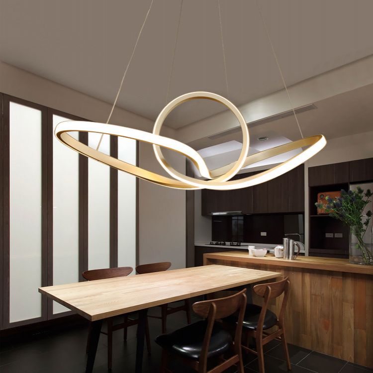 3 Farbe optional moderne Turn -Kronleuchter LED Hängende Leuchten für Wohnzimmer Schlafzimmer