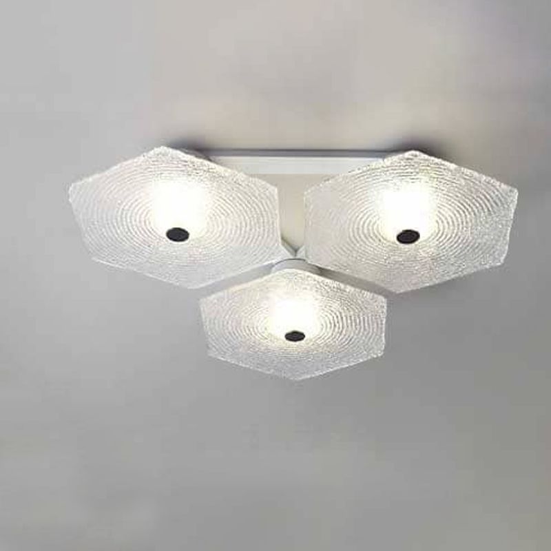 Modernism Flush Mount Glass Ceiling Light Fixture for Living Room