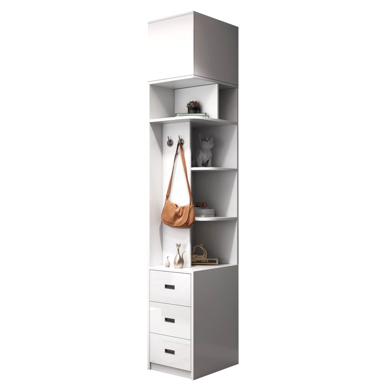 Wood and Glass Wardrobe Armoire Contemporary Sliding Wardrobe Closet