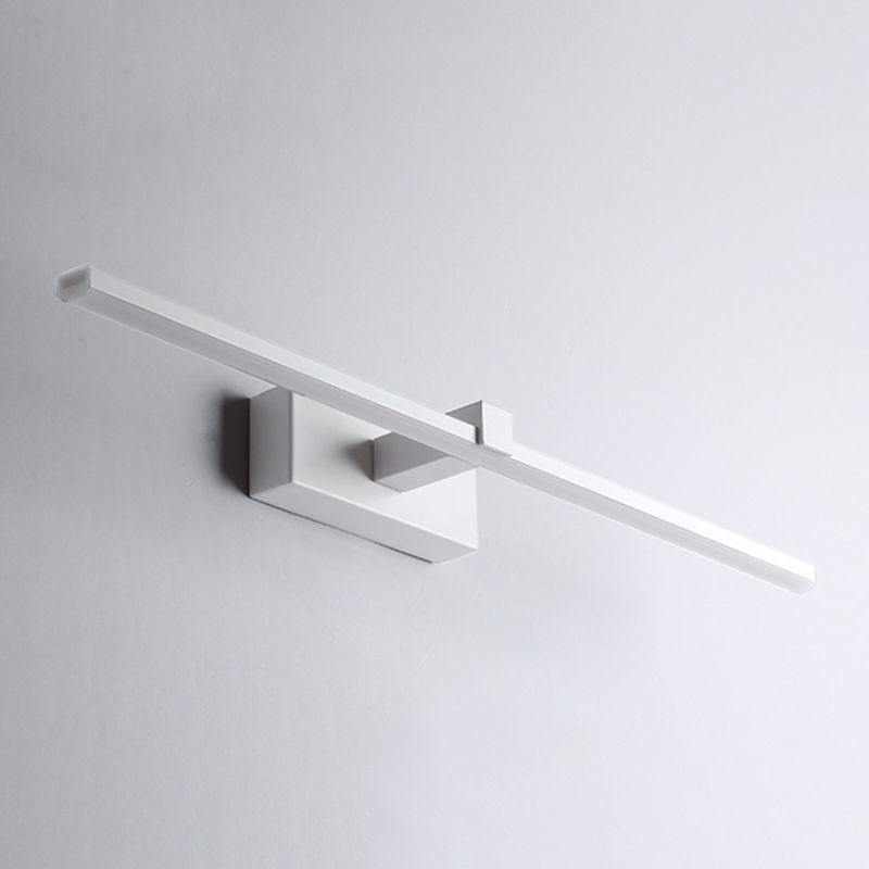 Linear Shade Metal Wall Sconce Lighting Modern 1- Light Mirror Wall Mount Light Fixture