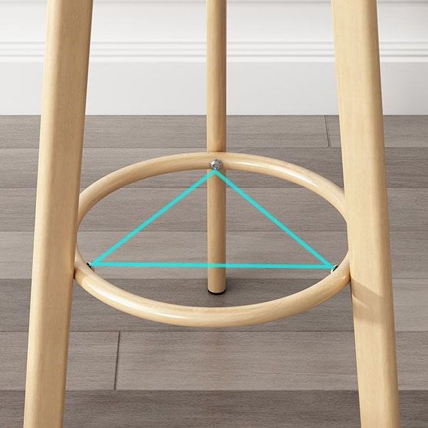 Modern Home Low Back Barstool Matte Finish Upholstered Stools