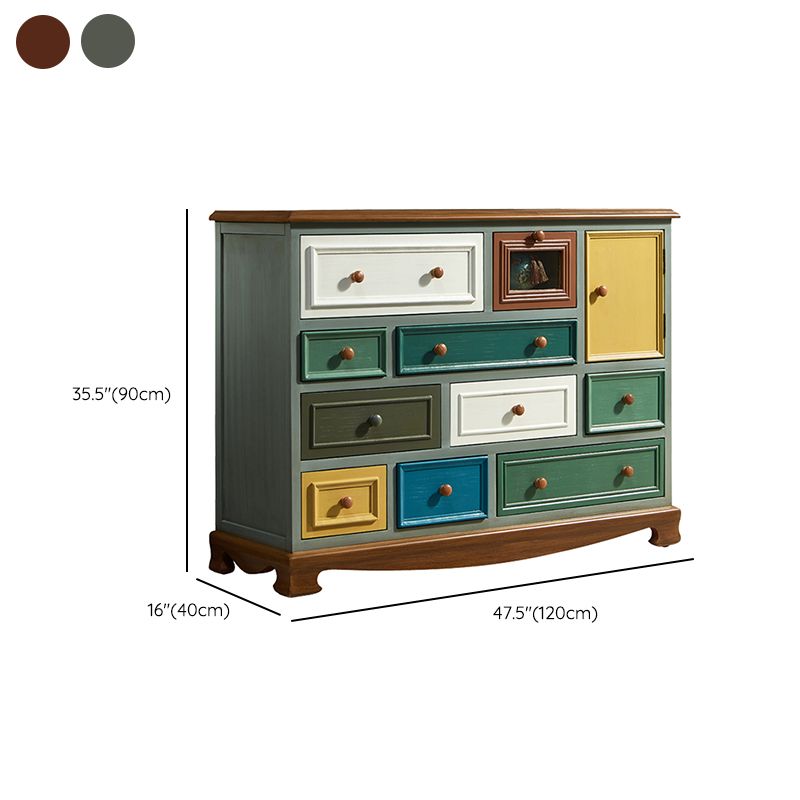 Traditional Storage Chest Dresser Wooden Storage Chest with Drawers for Bedroom