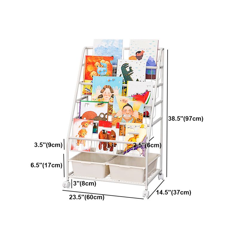 Contemporary Style Bookcase Open Back Bookshelf for Office and Home