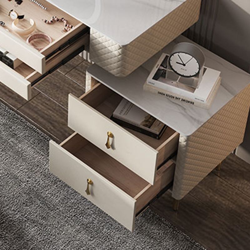 White Makeup Table for Bedroom With Drawer 15.74" W x 31.49" H