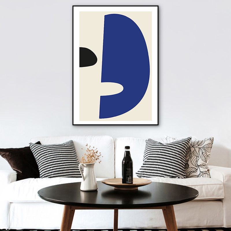 Illustration Abstract Canvas Wall Art for Home Gallery, Blue, Multiple Sizes Available