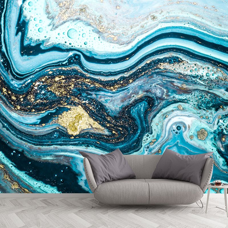 Realistic Waves Pattern Wall Mural for Living Room Sea Water Wall Decor, Custom Made