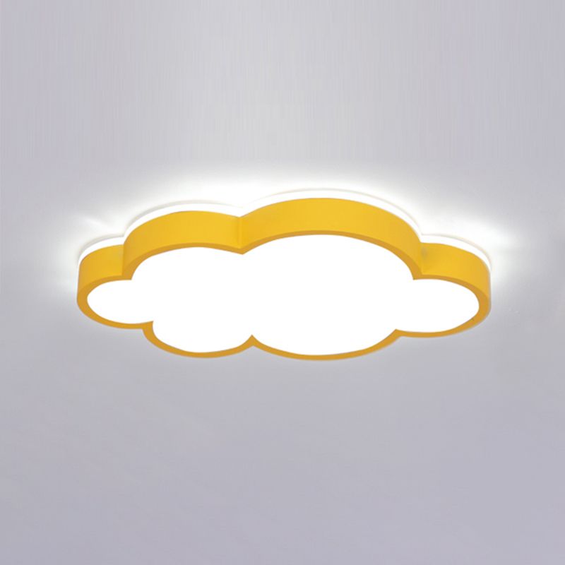Nordic Style Flush Mount Cloud Metal LED Ceiling Light Fixture for Bedroom