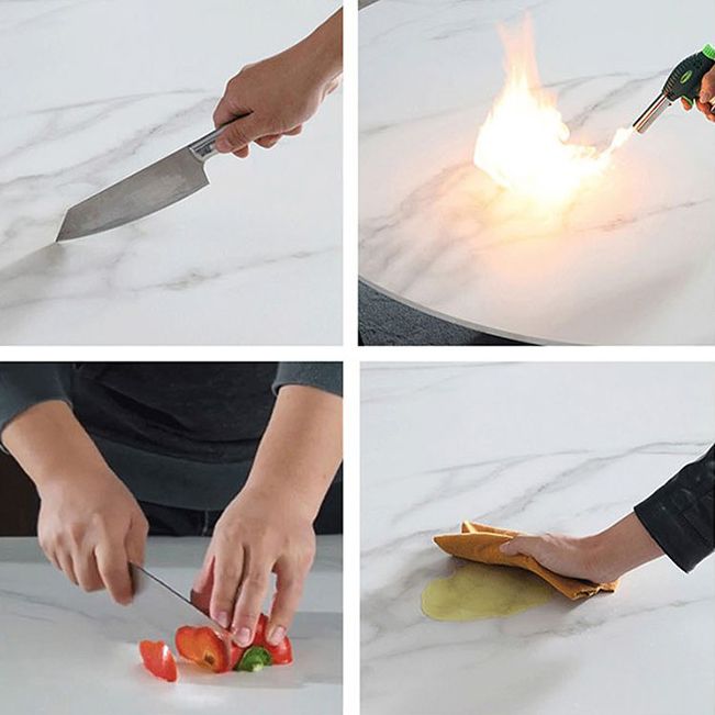 Contemporary 1/2/3/5 Pieces Sintered Stone Pub Table Set Fixed Table Counter Table