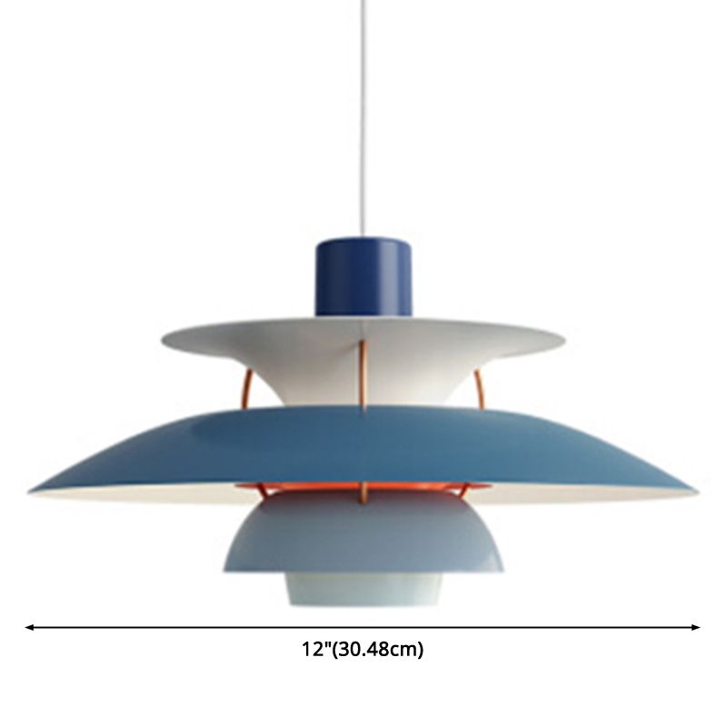 Metal Flying Saucer Hanging Light 1 Light Nordic Style Hanging Lamp for Restaurant