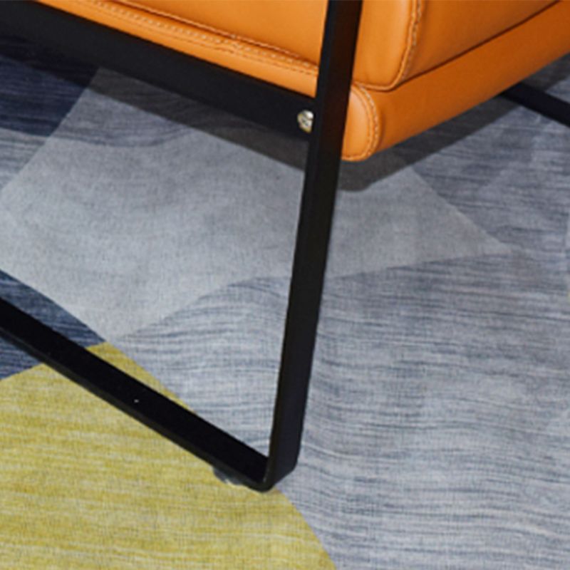 Bonded Leather/Linen Arm Chair 27.5 "L x 34.2"W x 31.4"H Arms Included Chair