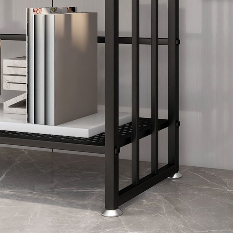 Metal Standard Bookcase Modern Open Back Bookshelf with Shelves