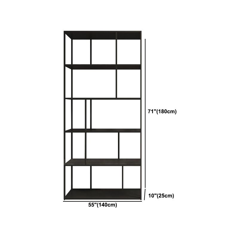 Metal Open Book Shelf Contemporary Home Shelf Bookcase with Shelves