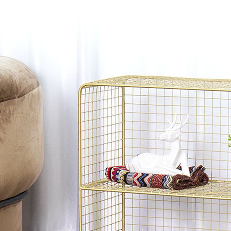 12" D Metal Frame Bookshelf Modern Closed Storage Bookcase for Bedroom