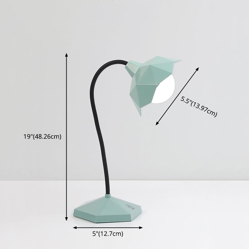 Tavola della camera da letto floreale luce in plastica in plastica lampada a LEAD LEAD con braccio flessibile