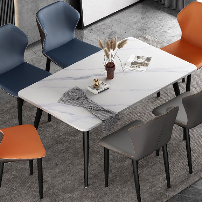 Sillas orejeras de estilo industrial Sillas de comedor de cuero PU para cocina