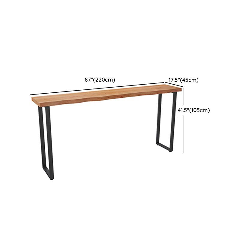Modern Wooden 1/2/4 Pieces Bar Table Set Rectangle Bar Table with Metal Legs