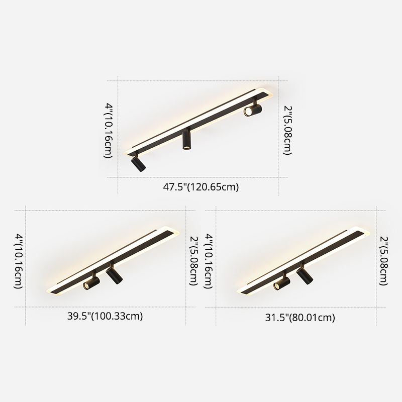 LED Ceiling Track Lighting Led Track Lighting Linear Flush Mount Ceiling Light with Spotlight for Shopping Mall or Cloth Shop