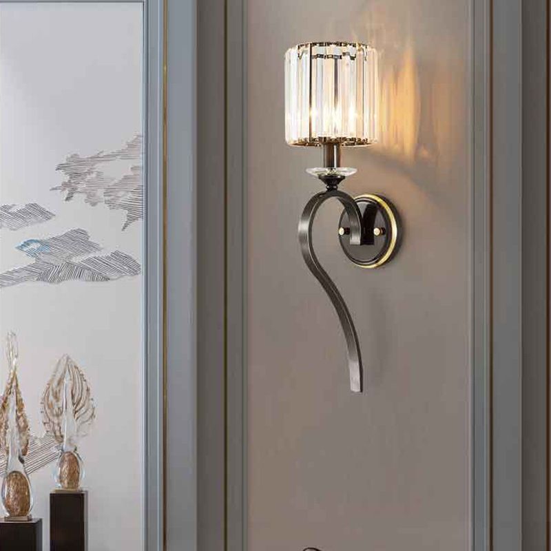 Geometric Wall Lighting Contemporary Crystal 1 Light Wall Sconce