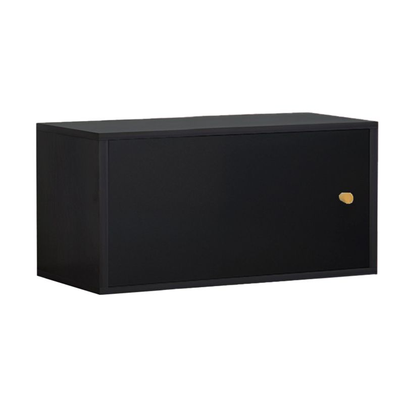 Scandinavian Standard Bookcase Engineered Wood Closed Back with Cabinets