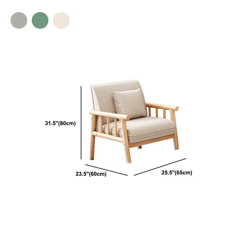 Linen Modern Tight Back Sofa 24"W Square Arm Sofa for Living Room
