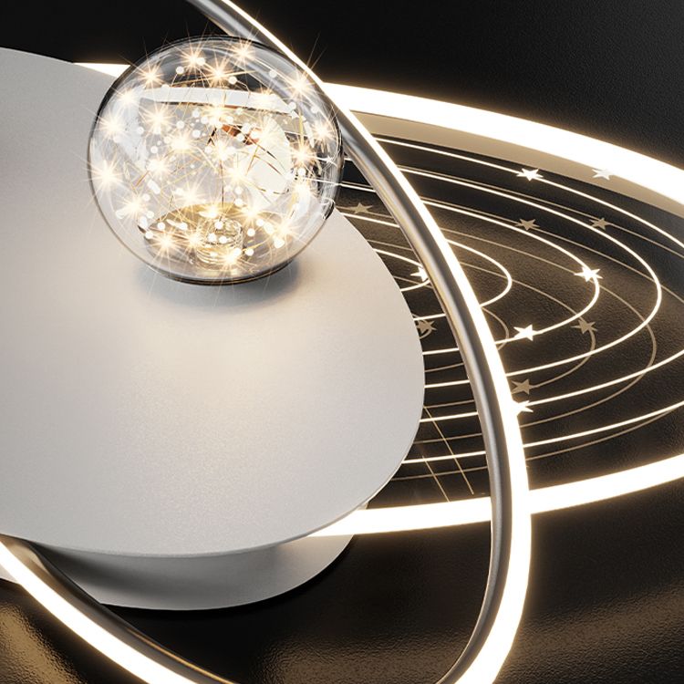 Assunzione moderna a filo in stile moderno a 4 luci a 4 luci in finitura nera