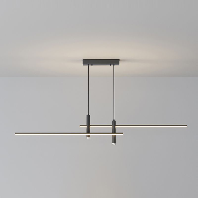Contemporary Linear Shape Pendant Lighting Metal Island Pendant Lights