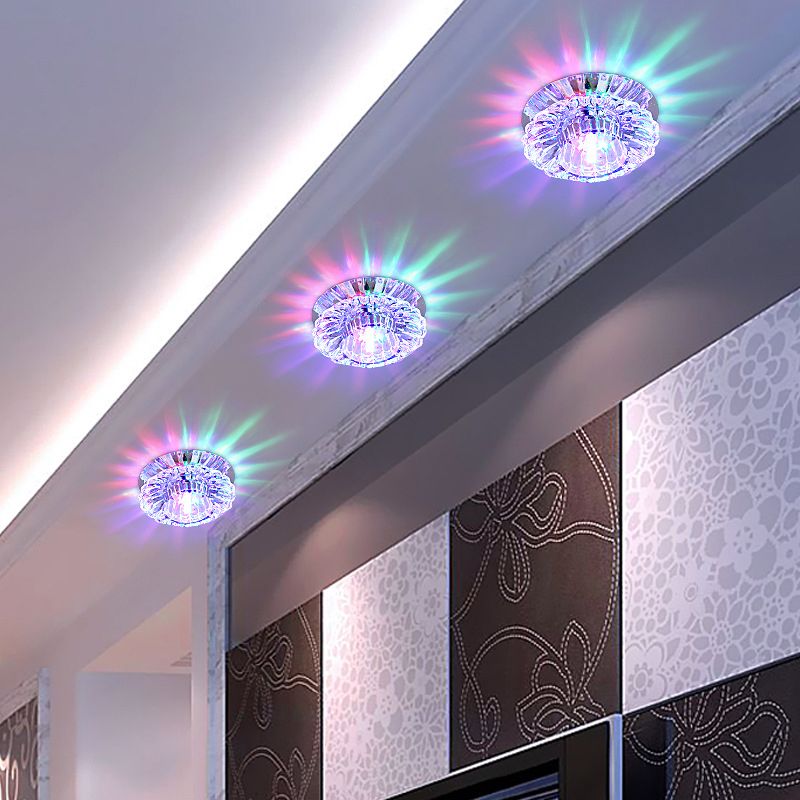 Mini-inbouwplafondverlichting Moderne minimalistische stijl Kristal 1 licht Inbouwlicht voor woonkamer