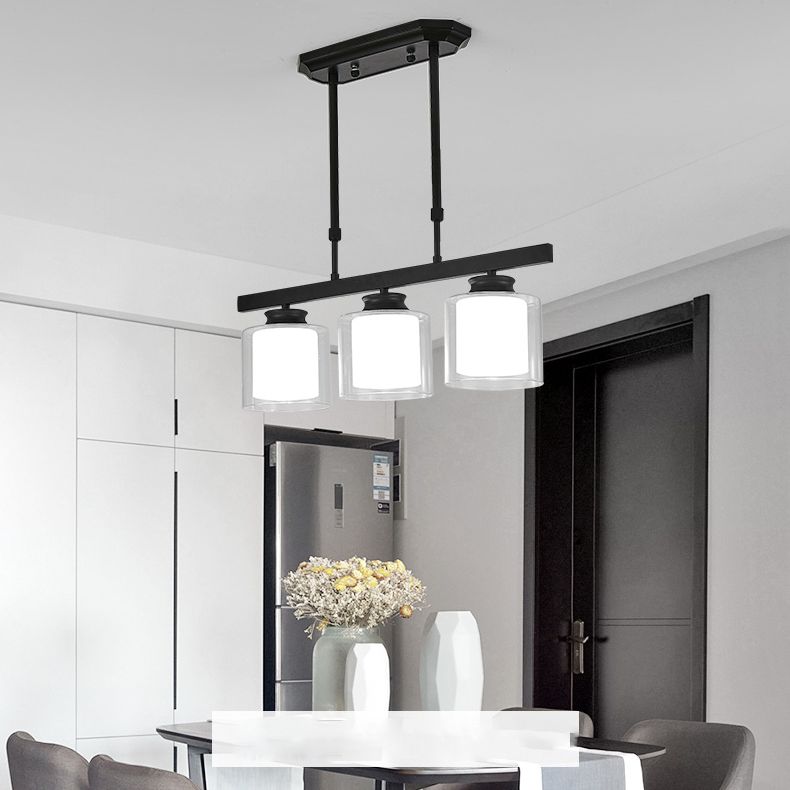 4 Éclairage pendentif à cylindre léger