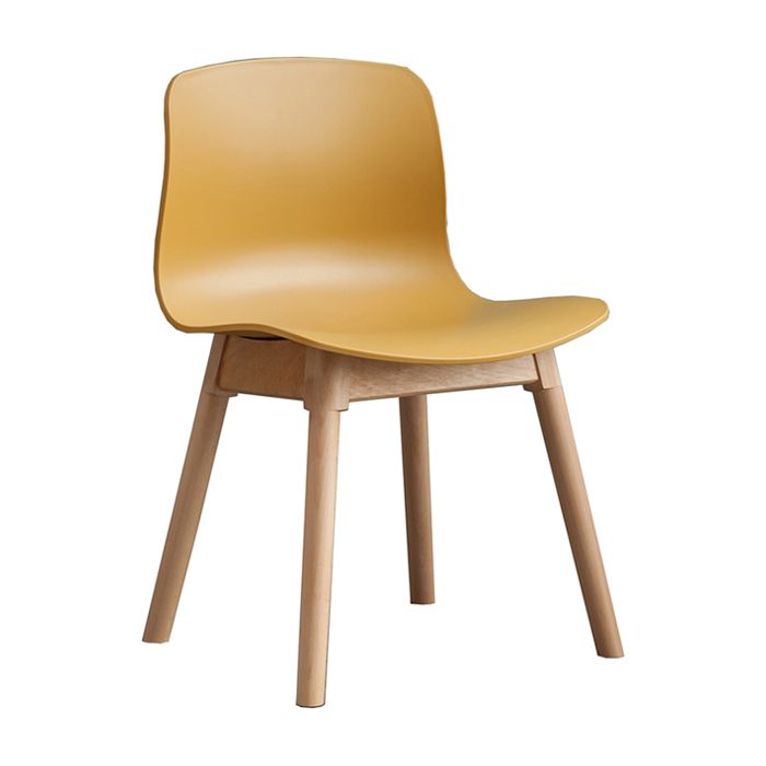 Contemporary Dining Room Wood Parsons Armless Dining Side Chair