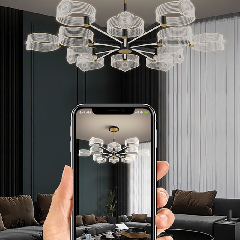 Multi -Leuchtring -Zweighängung mit modernem Metallhängellicht für Esszimmer hängende Leuchten