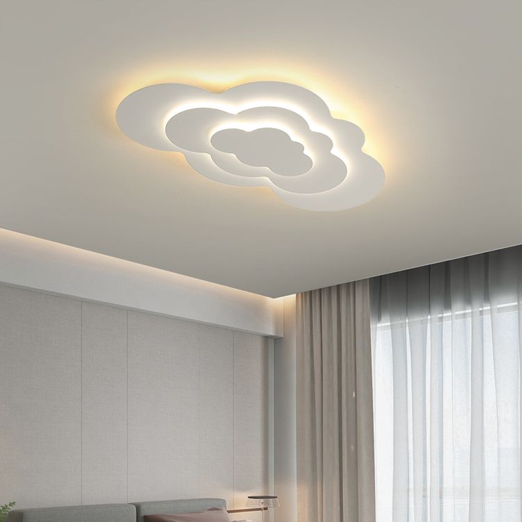 3 - Layer Matte White Flush Minimalist Ceiling Flush Lighting Fixture